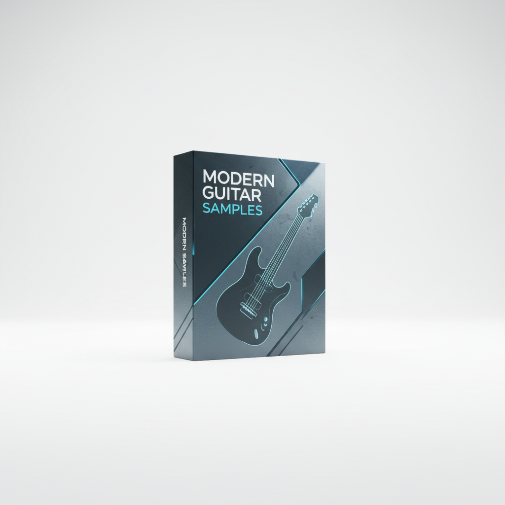 Modern Guitar Samples on white background